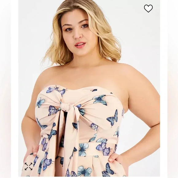 NINA PARKER Trendy Plus Size Strapless Jumpsuit, Created for Macy's Size 24W - Picture 4 of 4